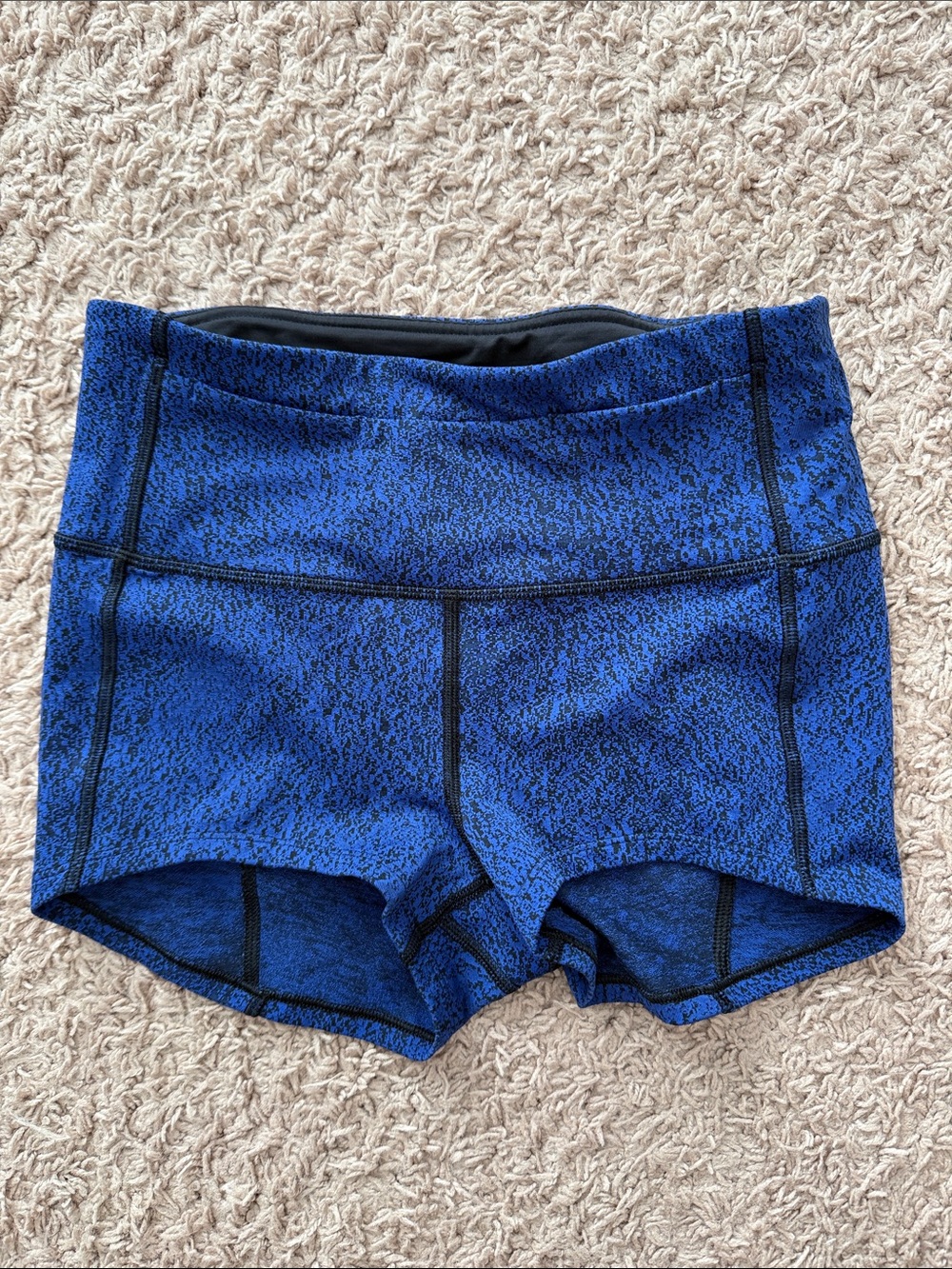 lululemon athletica Blue Speckled Athletic Shorts